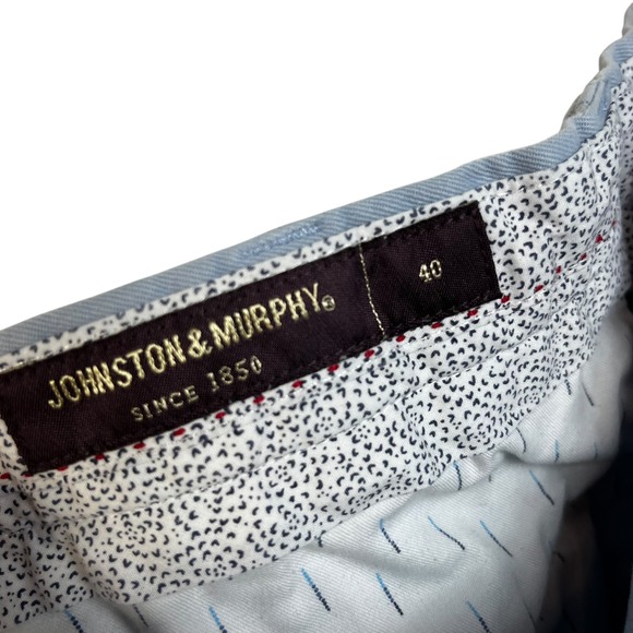 Johnston Murphy Men's Gray Chino Shorts Size 40 Waist Flat Front Casual - Picture 3 of 4